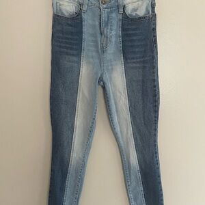 Two-Tone Blue Women's Jeans